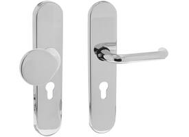 SKG3 Veiligheid-schilden greep/kruk profielcilindergat 55mm chroom