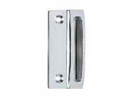 Sluitplaat + kom 70x30mm chroom