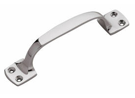 Handgreep op vierkante voet 130mm chroom
