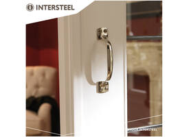 Handgreep op vierkante voet 130mm chroom