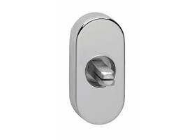 Basisplaat ovaal tbv raamkruk hals ø18mm chroom