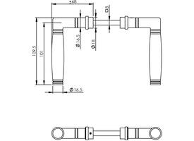 Deurkruk Ton 222 chroom mat/ebbenhout