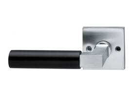 Gatdeel links Baustil op rozet 55x55x8mm chroom mat/zwart