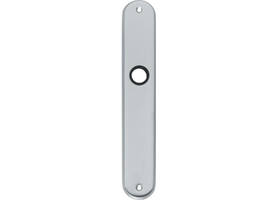 Schilden ovaal 236x37x9mm sleutelgat 72mm chroom mat
