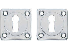 Sleutelrozetten 38x38x5mm chroom mat