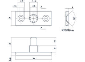 Stelpen chroom mat