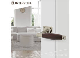 Deurkruk Ton basic met rozet 38x38x6mm nikkel/palissander
