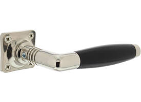 Deurkruk Ton basic met rozet 38x38x6mm nikkel/zwart