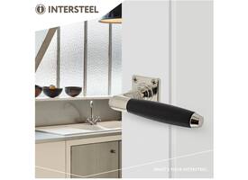 Deurkruk Ton basic met rozet 38x38x6mm nikkel/zwart