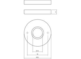 Rozetten verdekt ø50x8mm nikkel