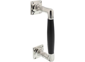 Handgreep Ton basic 95/170mm op vierkant rozet nikkel/zwart