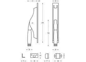 Pomp-espagnolet Ton 222 nikkel/ebbenhout