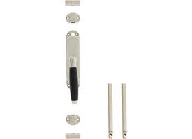 Set kruk-espagnolet rechts Ton 400 inclusief stangenset 2x 1250mm nikkel/ebbenhout