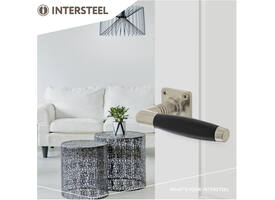Deurkruk Ton basic met rozet 38x38x6mm nikkel mat/zwart