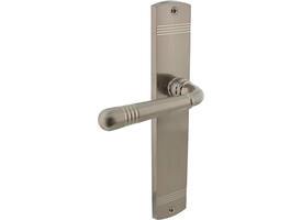 Gatdeel links Helena op schild afgerond 235x45mm blind nikkel mat