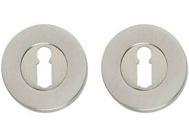 Sleutelrozetten verdekt ø50x8mm nikkel mat