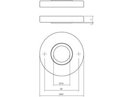 Rozetten verdekt ø49x7mm nikkel mat