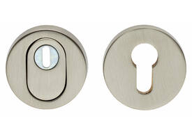 SKG3 veiligheidsrozetten rond verdekt ø55x12mm profielcilindergat met kerntrekbeveiliging nikkel mat