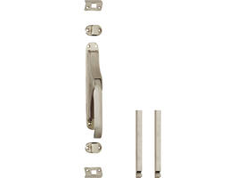 Set pomp-espagnolet inclusief stangenset 2x 1250mm nikkel mat