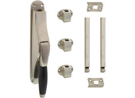 Set pomp-espagnolet Ton basic inclusief stangenset 2x 1250mm nikkel mat/ebbenhout