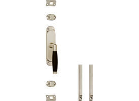 Set kruk-espagnolet rechts Ton 222 inclusief stangenset 2x 1250mm nikkel mat/ebbenhout