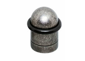 Deurstop met zwarte ring ø32x45mm oud grijs