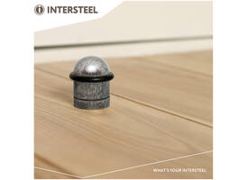 Deurstop met zwarte ring ø32x45mm oud grijs