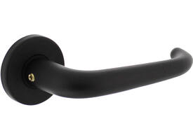 Deurkruk Cue met rozet verdekt ø50x7mm met nokken zwart