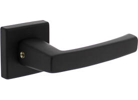Gatdeel Moora met rozet verdekt 50x50x10mm met nokken zwart