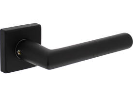 Deurkruk Broome met rozet verdekt 50x50x10mm met nokken zwart