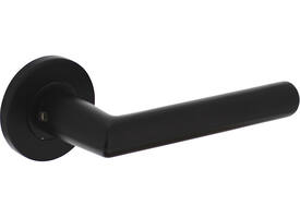 Deurkruk Jura op rozet verdekt ø55x8mm met nokken zwart