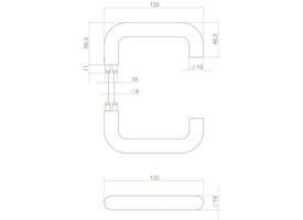 Deurkruk Bern structuur zwart