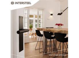 Deurkruk Jura met schild rechthoekig 250x55x2mm blind structuur zwart