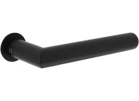 Deurkruk Jura met rozet zelfklevend ø30x3mm structuur zwart