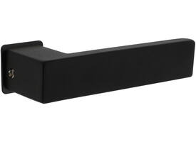 Gatdeel Amsterdam met rozet zelfklevend 30x30x3mm structuur zwart