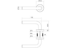 Deurkruk Luzern basic op rozet verdekt ø53x10mm zwart