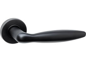 Deurkruk Jupiter basic op rozet verdekt ø53x10mm zwart