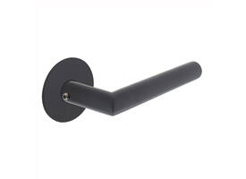 Deurkruk Jura met rozet zelfklevend ø55x2mm structuur zwart