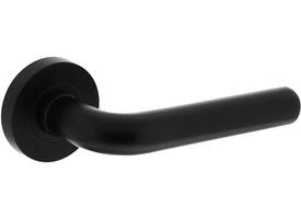 Gatdeel rechts Agatha op rozet verdekt ø52x10mm met nokken zwart
