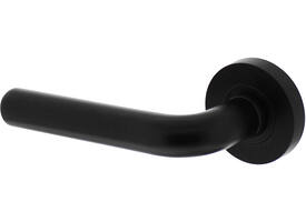 Gatdeel links Agatha op rozet verdekt ø52x10mm met nokken zwart