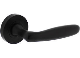 Deurkruk Bjorn op rozet verdekt ø52x10mm met nokken zwart