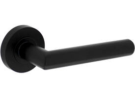 Deurkruk Bastian op rozet verdekt ø52x10mm met nokken zwart