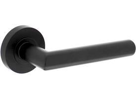 Gatdeel rechts Bastian op rozet verdekt ø52x10mm met nokken zwart