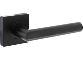 Deurkruk Bastian op rozet 55x55x10mm met nokken zwart