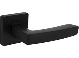 Deurkruk Minos op rozet verdekt 55x55x10mm met nokken zwart