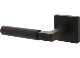 Gatdeel links Baustil op rozet verdekt 55x55x10mm met nokken zwart