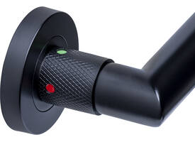 Deurkruk Prolock Sicura ø22mm met blokkeer mechanisme op rozet verdekt ø53x10mm met nokken zwart