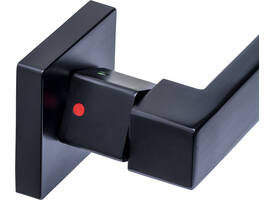 Deurkruk Prolock Cunera met blokkeer mechanisme op rozet verdekt 52x52x10mm met nokken zwart