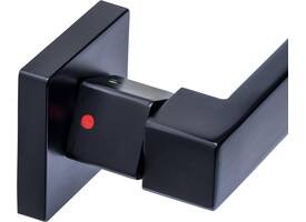 Deurkruk Prolock Cunera met blokkeer mechanisme op rozet verdekt 52x52x10mm met nokken zwart