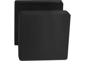 Knoprozet verdekt 55x55x10mm met nokken en vaste knop vierkant met wisselstift zwart